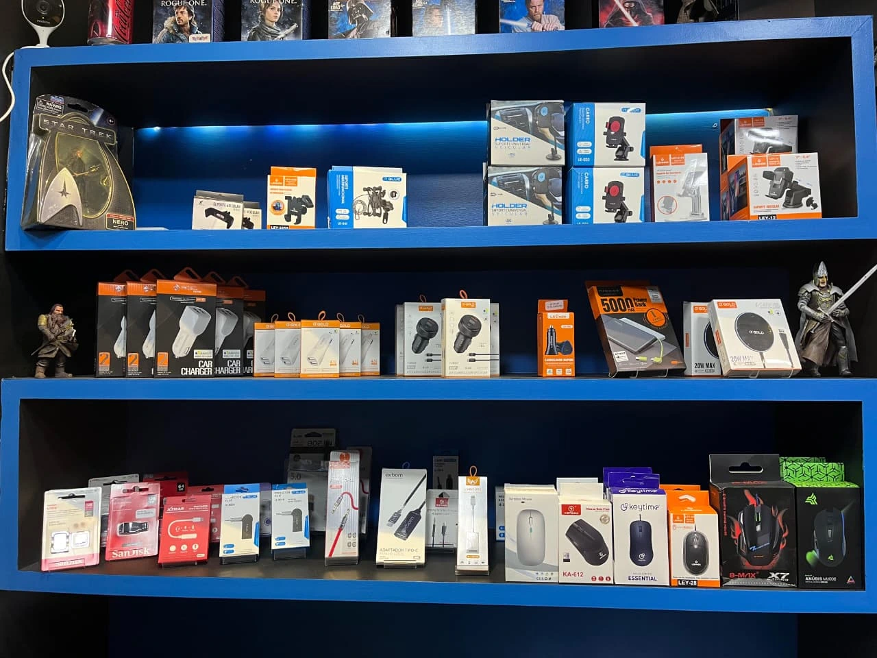 Mouse, Controles, PenDrive, Adaptadores